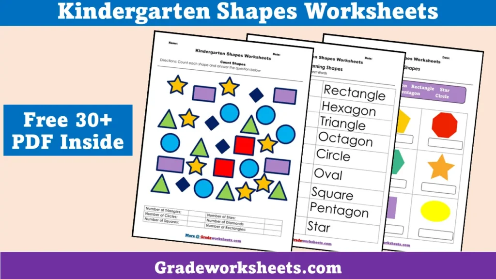 Free Kindergarten Shapes Worksheets